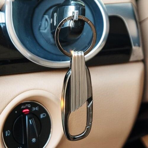 High-End Men Waist Keyring Car Keychain for Subaru Suzuki Sx4 Kia Optima K5 Volkswagen Volvo Fiat 500 Key Chain Auto Accessories