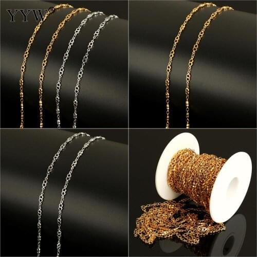 Stainless Steel Chain Christmas Gift women men necklace chain figure-8 chain 10m/Spool with plastic spool reel bobbin plated