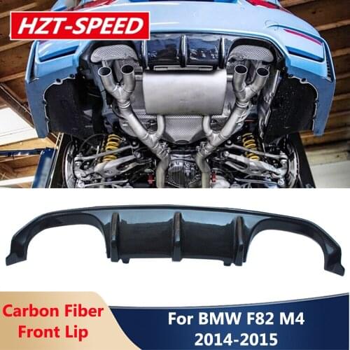 MP Style Real Carbon Fiber Car Rear Lip Bumper Diffuser Front Shovel Four-out Body Modification Part For BMW F82 M4 2014-2015