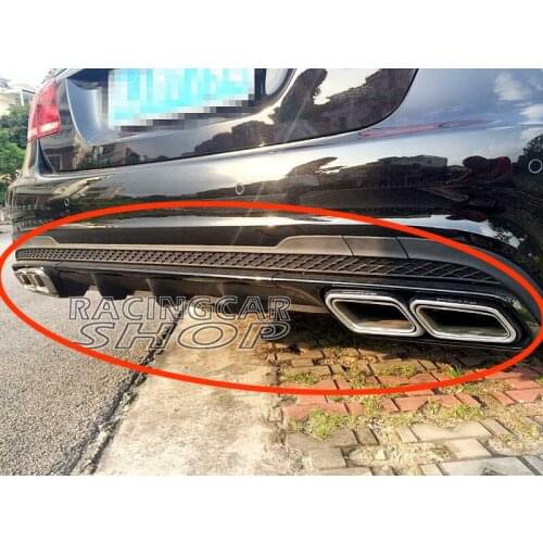 E63 Black Series diffuser/Exhaust Tips combo W212 E-Class E200 E220 E250 E300 E350 E500 E550 Bumper 2014UP M043F