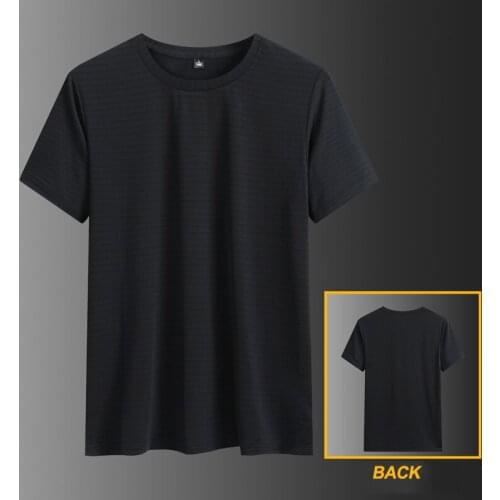 Black Striped Mens T Shirts Ice Silk Summer Breathable Tshirts Men T Shirt Short Sleeve Casual Quickly Dry Tee Shirt Oversized