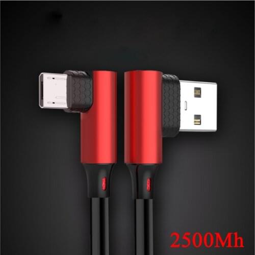 90 Degree dual bend Double Elbow Data Cable Micro USB Type C Cable Charging Cable Mobile Phone Charger Cable