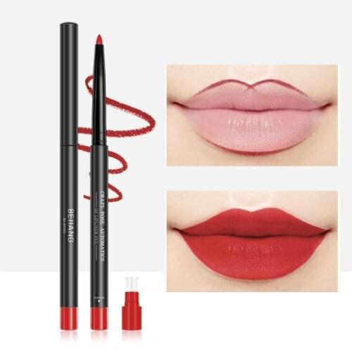 6 Color RED Lip Liner Pencil with sharpener Matte Moisturizing Waterproof Long Lasting Lipstick Liner Professional Makeup