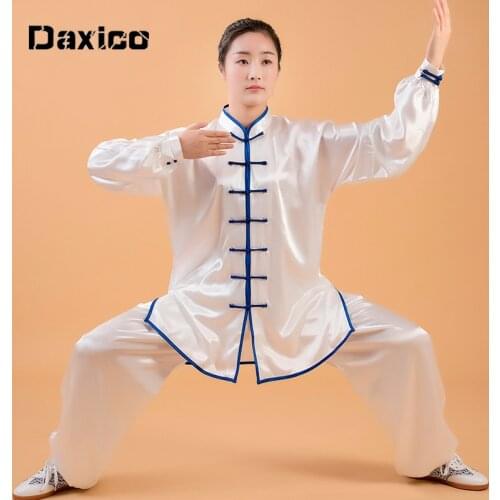 Chinese Traditional Taichi Uniform Woman Morning Exercise Kungfu Clothing Man Wushu Martial Art Performance Dance Wear