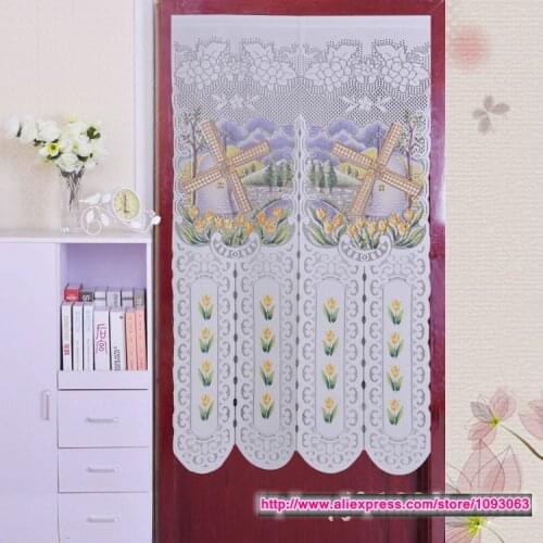 Korean Style Classical High Grade Kniiting Windmill Curtain Decoration Taiwan Feng Shui Good Fortune