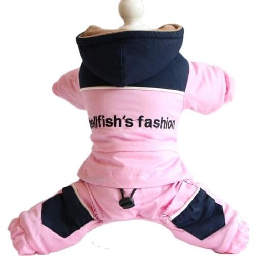 Pet Dog Warm Letter Jacket Winter Clothes Pet Thickened Coat Puppy Apparel 2 colour