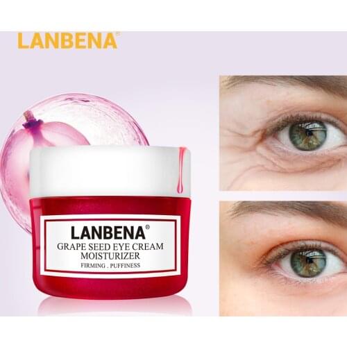 LANBENA Eye Cream Grape Seed Fading Fine Lines Dark Circle Removing Eye Bags Puffiness Moisturizing Firming Anti-Aging Eye Care
