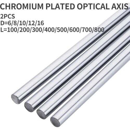 2pcs linear rail 3d printer parts Cylinder Chrome Plated Liner Rods axis Linear shaft round rod L 100 200 300 400 800 cnc WCS