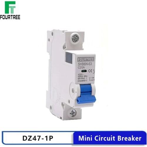 1P 230V~ CType Mini Circuit Breaker Cutout Miniature Household Air Switch MCB Mounting 18mm Din Rail Breaking Laser Printing