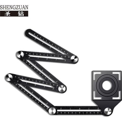 Multi-function corner measuring ruler six fold corner measuring and positioning punch