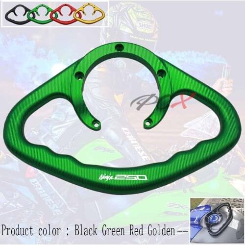 Motorcycle Accessories CNC Passenger Handgrips Hand Grip Tank Grab Bar Handles Armrest Black For KAWASAKI NINJA250 2008-2012