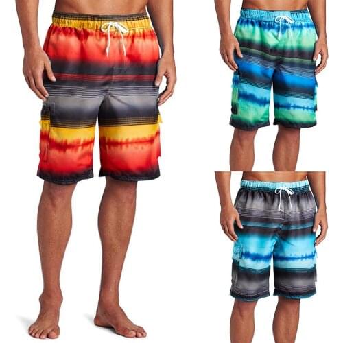 New Mens Swimming Trunks Casual Quick Dry Board Shorts Fashion Printing Swimsuit Shorts Pants Beach Swim Pants шорты мужские G