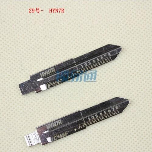 10pcs Original Engraved Line Key for kIA Hyundai 2 in 1 LiShi HYN7R Flat key teeth blank car key locksmith tools