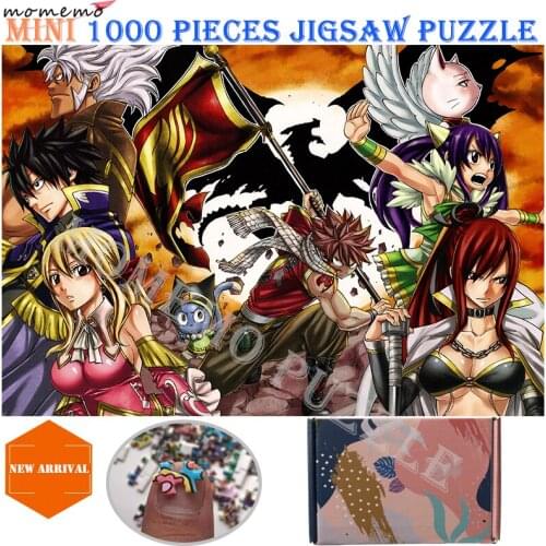 MOMEMO Fairy Tail Cartoon Picture Jigsaw Puzzle 1000 Pieces Wooden Jigsaw Puzzles for Adults Kids Customized Mini Puzzle Toys
