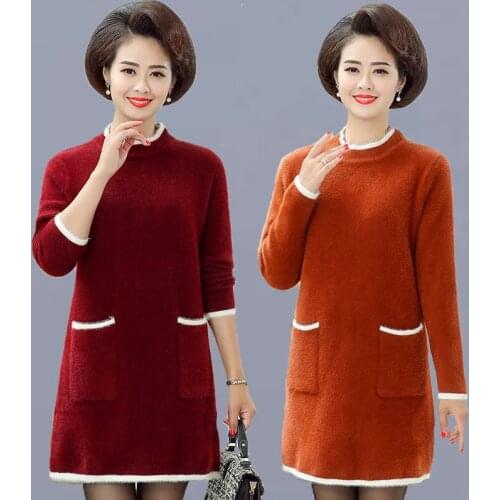 Thick Warm Women Half Turtleneck 2021 Winter Women Sweaters and Pullovers Knit Long Sleeve Sweater Female Jumper Tops X733