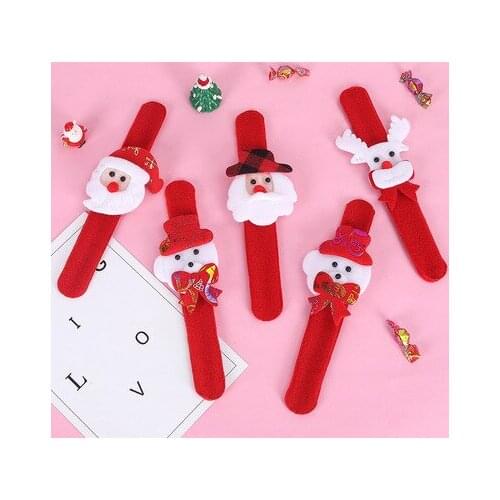 Christmas pat ring popular popular bracelet children gift Santa Claus Elk Snowman Christmas ornaments Family Christmas gifts