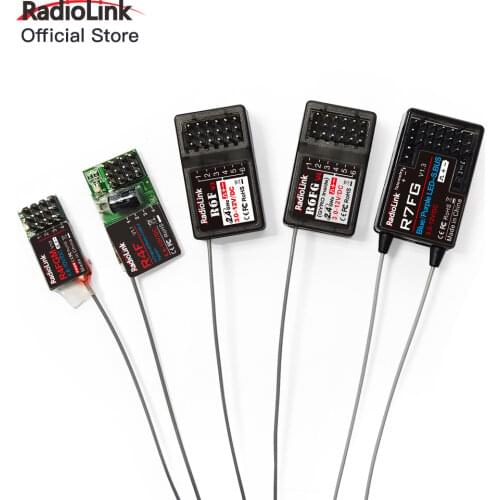 Radiolink R7FG 7 Channles 2.4G Gyro RC Receiver Two-Way Transmission Telemetry Long Range RX for Crawler, Drifting and More
