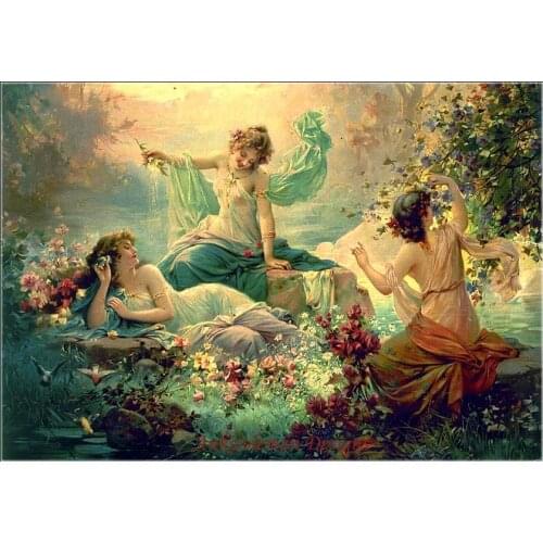 Needlework for embroidery DIY DMC High Quality - Counted Cross Stitch Kits 14 ct Oil painting - Water Nymphs
