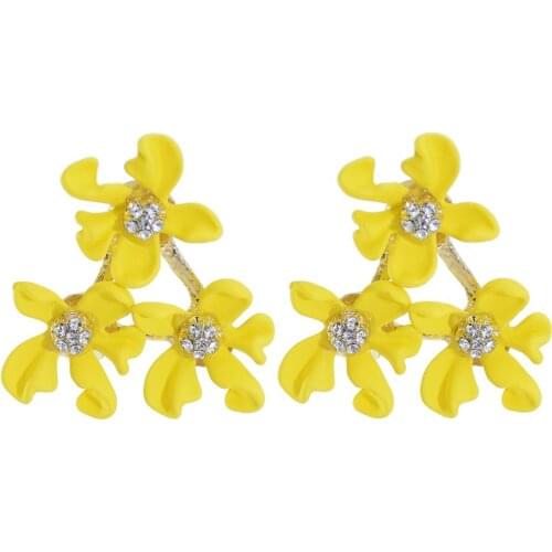 Boho colorful Cute Flower Earrings for Women Korean Jewelry Kids Girls Gifts Fashion Stud Earring Boucles D'oreilles Aretes De