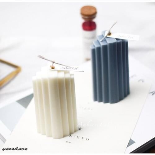 Silica gel mold of geometric vertical candle hand made candle tool household ornament incense candle making tool silica gel mold