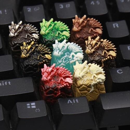 Dinosaur Dragon Design Handmade Resin Keycaps For Cherry Mx Switch Mechanical Gaming Keyboard Ikbc Cherry Keycaps Replacement