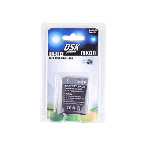 SilverHT 40501-photo camera battery for EN-EL12 Nikon 1050 mAh, black Color
