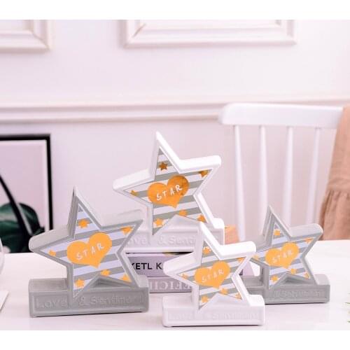 Modern Porcelain figurine Ceramic stars shape Furnishing articles for Room Study Hallway Home Wedding Decoration