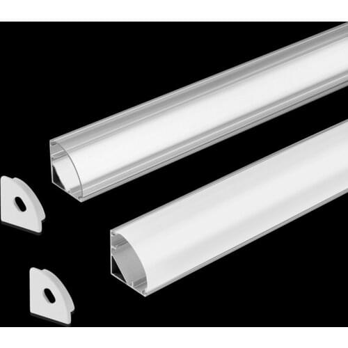 LED aluminum channel 45 degree corner V Style aluminum profile for 5050,3528 led strip, led aluminum channel For cabinet light