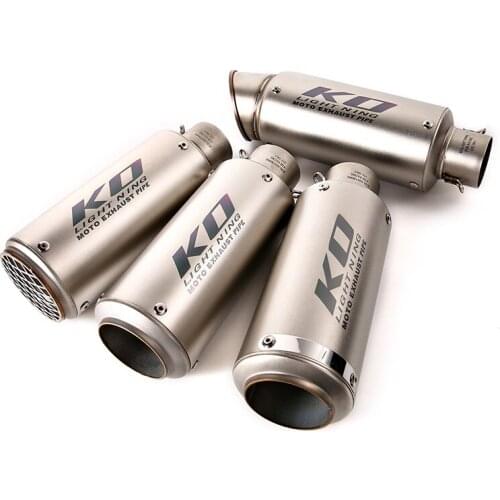 Universal 51mm 61mm Motorcycle Exhaust Muffler Pipe Dirt Bike ATV Escape Removable DB Killer Silencer Stainless Steel Exhaust
