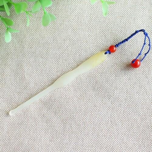 HIMABM 1 Piece Ear Wax Pickers Hetian Jade Earpick Wax Remover Curette Ear Pick Cleaner Ear Cleaner Spoon Care Ear Clean Tool