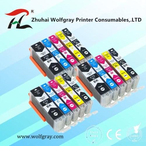 3sets pgi-570xl PGI570 570xl PGI-570 CLI-571 Compatible Ink Cartridge For Canon PIXMA MG5750 MG5751 MG5752 MG5753 MG6850 printer