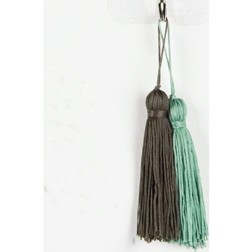 5Pcs/lots Small Silk Tassels DIY Keychain Tassel Fringe Trim for Curtain Clothes Bag Craft Tassel Pendant Brushes Bookmark Decor