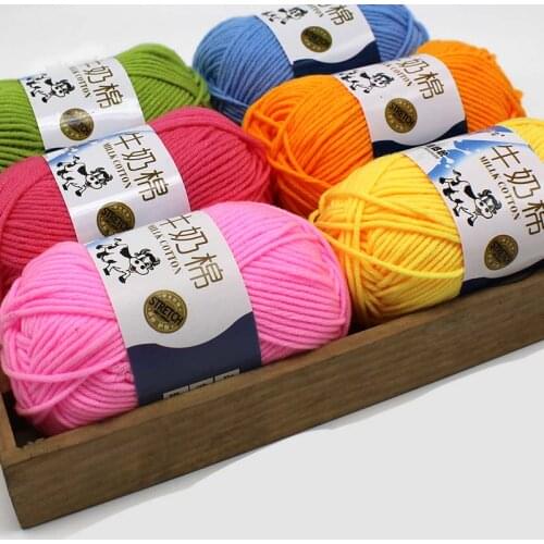 50g Natural Milk Cotton Yarn Baby Wool Cotton Yarn Thick Yarn For Knitting Crochet Yarn Weave Thread