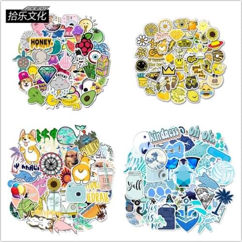 50pcs Kawaii Small Fresh Cute Stickers DIY Craft Photo Album Luggage Laptop Guitar Skateboard Girl Hand Account Decals Sticker
