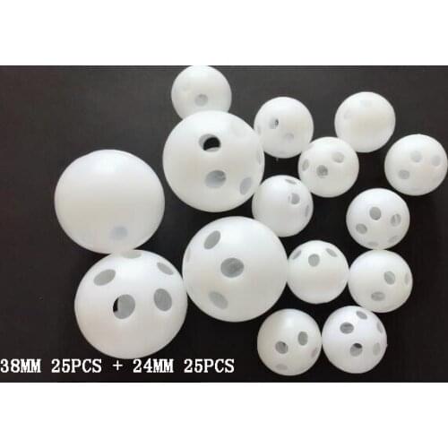 50pcs Pet Baby Squeakers Rattle Ball Noise Maker Insert Dog Toy 24mm for 25pcs+38mm for 25pcs