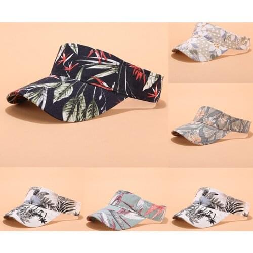 Leaf Printed Athletics Hat Outdoor Adjustable Women Baseball Cap Summer Caps Sunscreen Visor Hats бейсболка женская Dropshipping