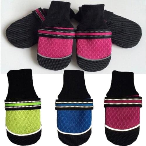 4pcs/set Waterproof Anti-slip Pet Shoes for Small Dogs Cats Chihuahua Yorkie Thick Snow Dog Boots Socks