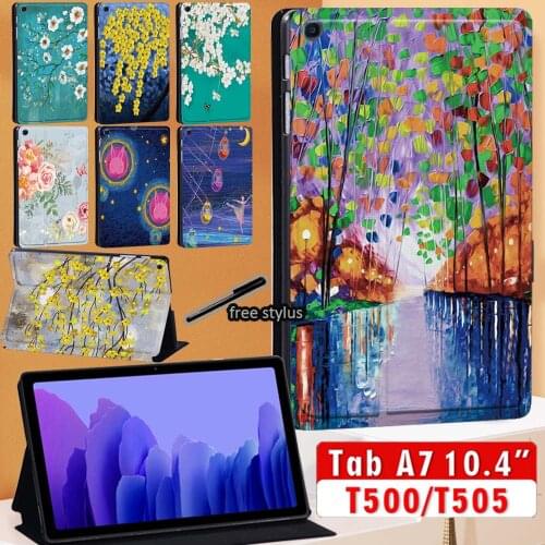 Tablet Case for Samsung Galaxy Tab A7 2020 SM-T500 SM-T505 10.4 Inch PU Leather Folding Stand Cover for T500 T505