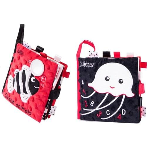 0-18 Months Baby Cloth Book Toys Can Bite Enlightenment Training Visual Tactile Educational Toys Children Soothing Sensory Toys