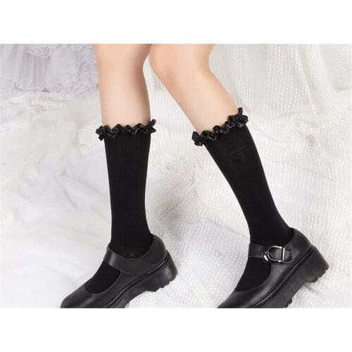 Japanese Style Anime Lolita Cosplay ribbon Scokings JK Uniform Long Socks For Women B722