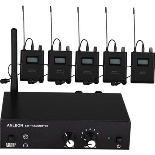 For ANLEON S2 UHF Stereo Wireless Monitor System 670-680MHZ 4 Frequencies Professional Digital Stage In-Ear Monitor System