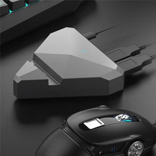 For PUBG Mobile Gaming Dual-Mode Bluetooth Wired Keyboard Mouse Converter Gamepad Adapter for Android IOS Phone Game Accessories