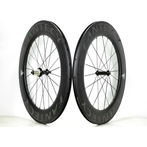 FANTECY 700C Road bike carbon wheelset 88mm depth 25mm width clincher/Tubular carbon wheels with UD/3k matte finish