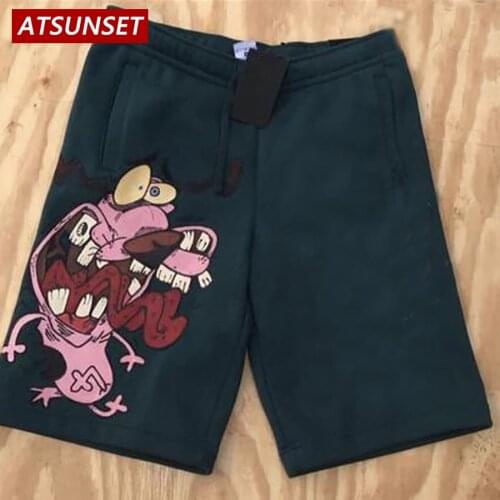 ATSUNSET 2021Mens Summer New Hot Cargo Casual Shorts Cartoon Letter Print Solid Cotton Clothing Shorts Hawaii Fashion Bottoms