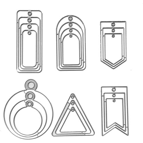 2021 New Hanging Tag Metal Cutting Dies Stencil DIY Scrapbooking Album Stamp Paper Card Embossing Craft Decor