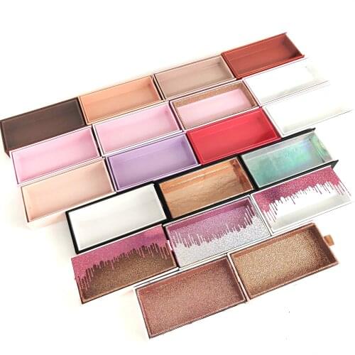 Wholesale eyelash packaging box lash boxes packaging custom logo faux cils 25mm mink eyelashes magnetic drawer case bulk vendors