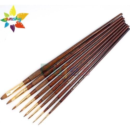 Original Spain ESCODA Grafilo 2920 Natural Kolinsky mink hair Flat head Long rod Classical watercolor brush pen Art supplies