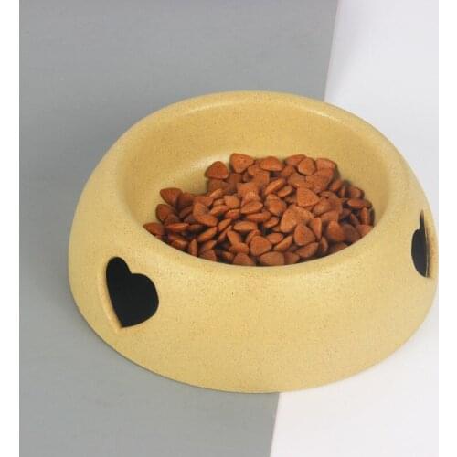 Pet Supplies Dog Bowl Rice Bowl Plastic Love Single Bowl Pet Bowl Cat Bowl Wholesale 5 Color