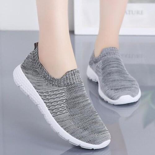 Womens Mesh Flat Casual Walking Sneakers Loafers Soft Shoes Round Toe Flat With Women Shoes Basket Waking Flats Shoes Footwear