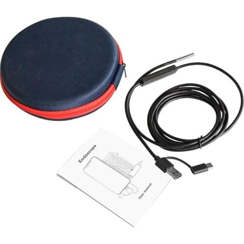 USB Endoscope 3 in 1 Borescope 3.9mm Ultra Thin Waterproof Inspection Snake Camera Micro USB with LED light